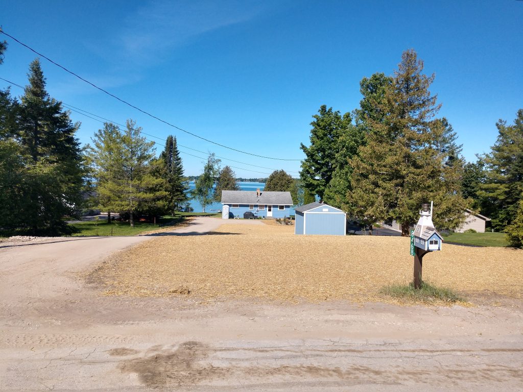 finished septic system for lakefront home