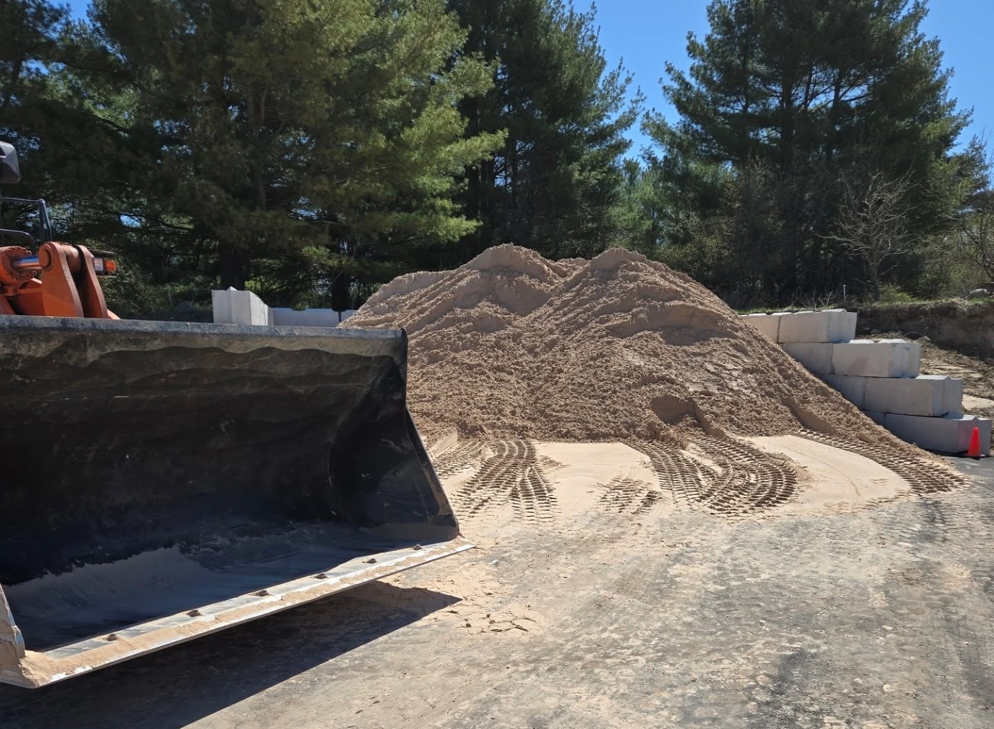 sand delivery in stock at Avery Excavating in Northern Michigan