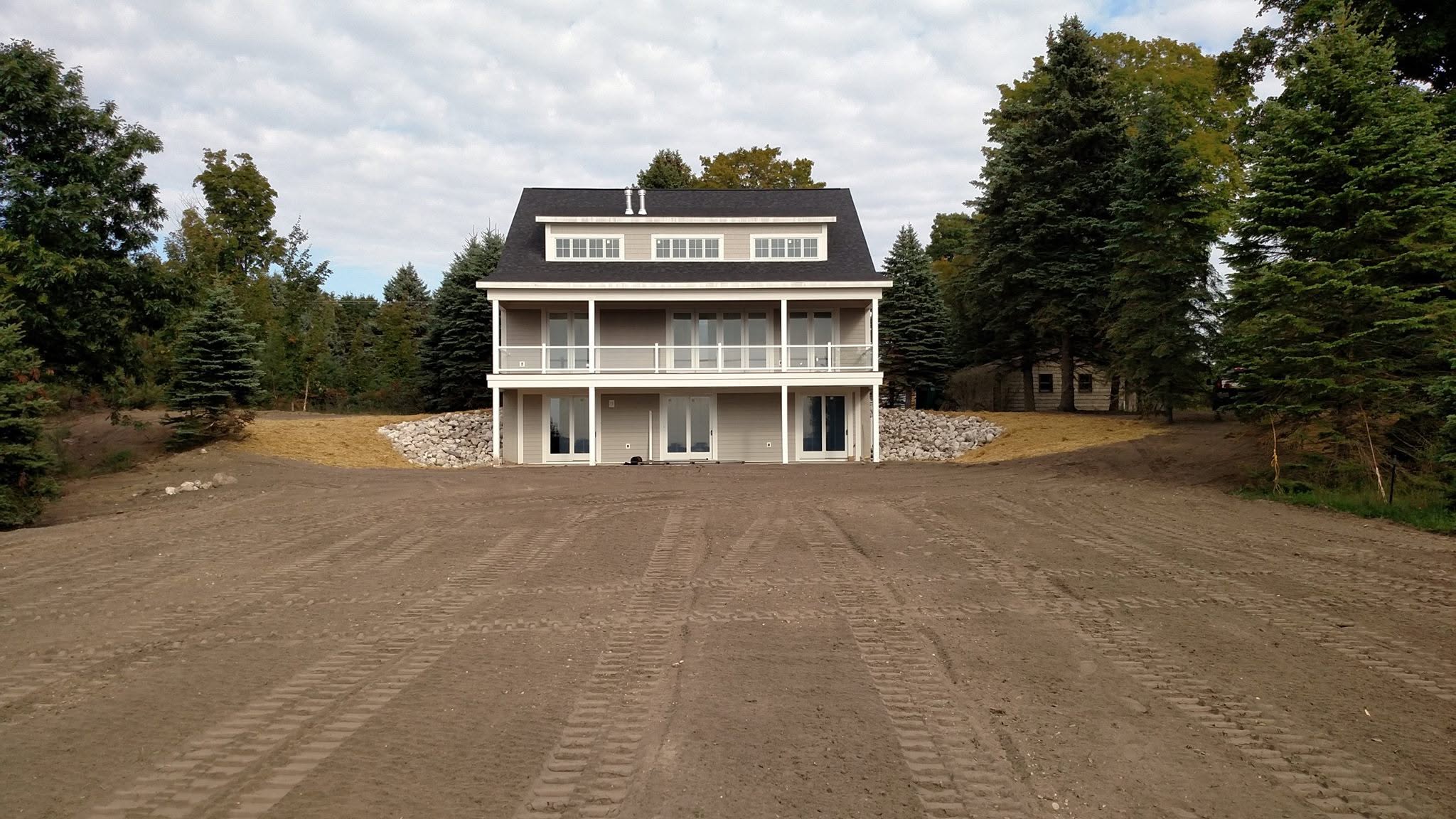 Fresh topsoil for new lawn for a home in Northern Michigan